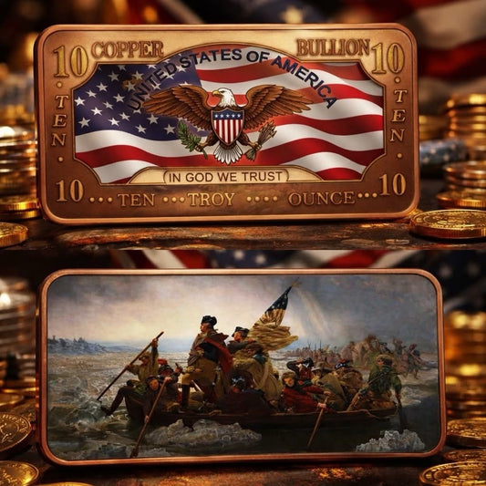 George Washington Crosses the Delaware 10oz AVDP .999 Fine Copper