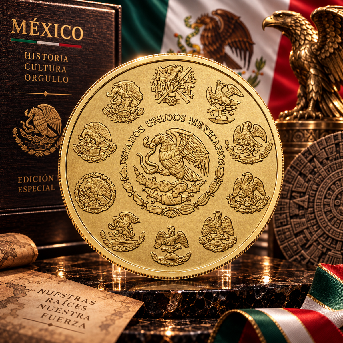 2024 Mexico Libertad Mosaic Eagle & Snake Edition 1 oz Silver Coin