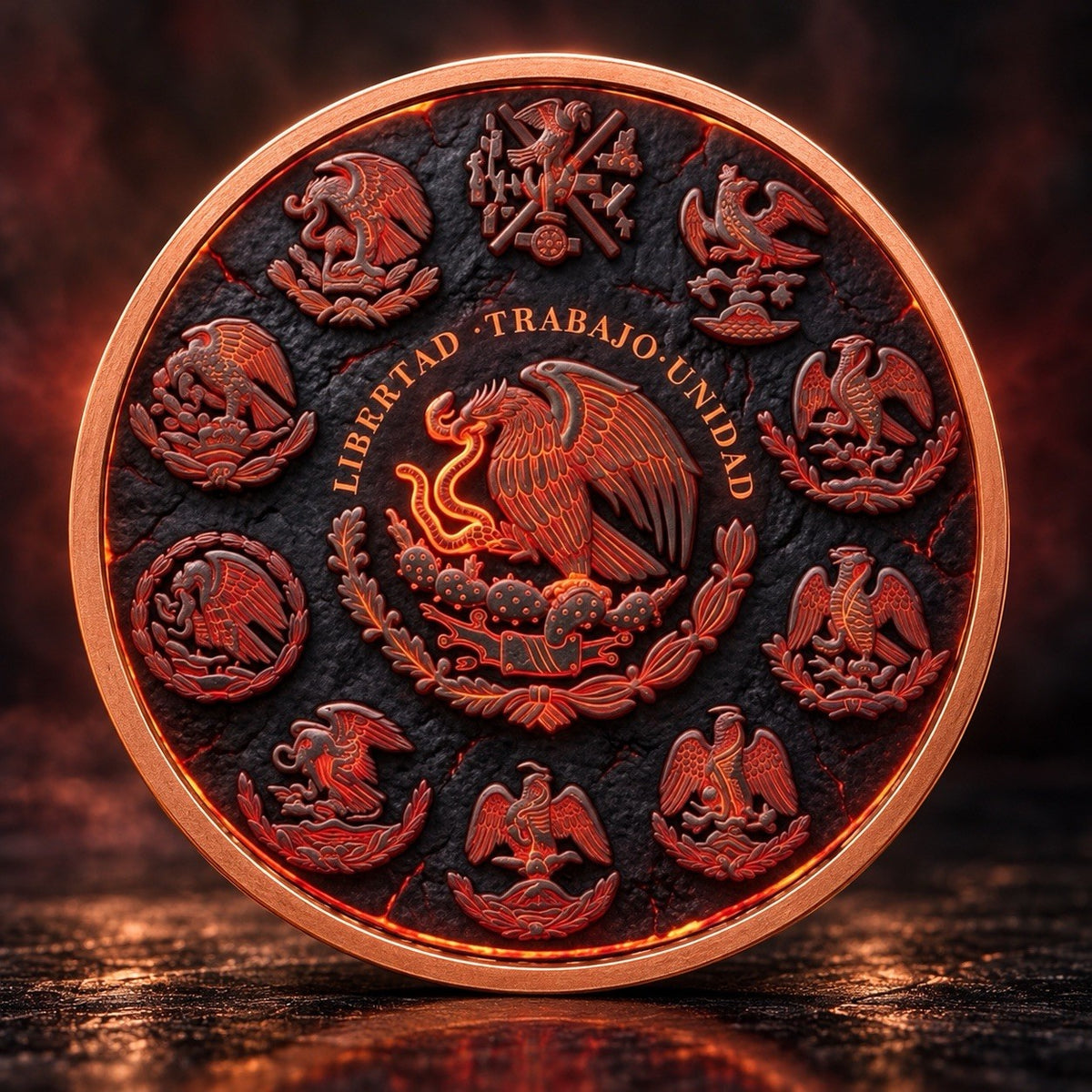 2026 Libertad Mystic Mexico Series: Volcanic 5oz Copper Coin