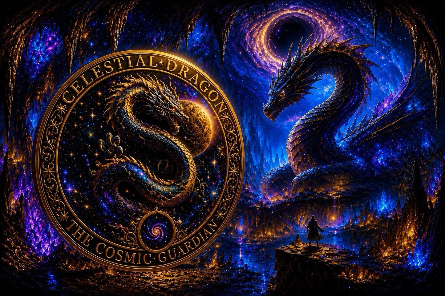 Celestial Dragon Colorized 1 Kilo Copper Medal