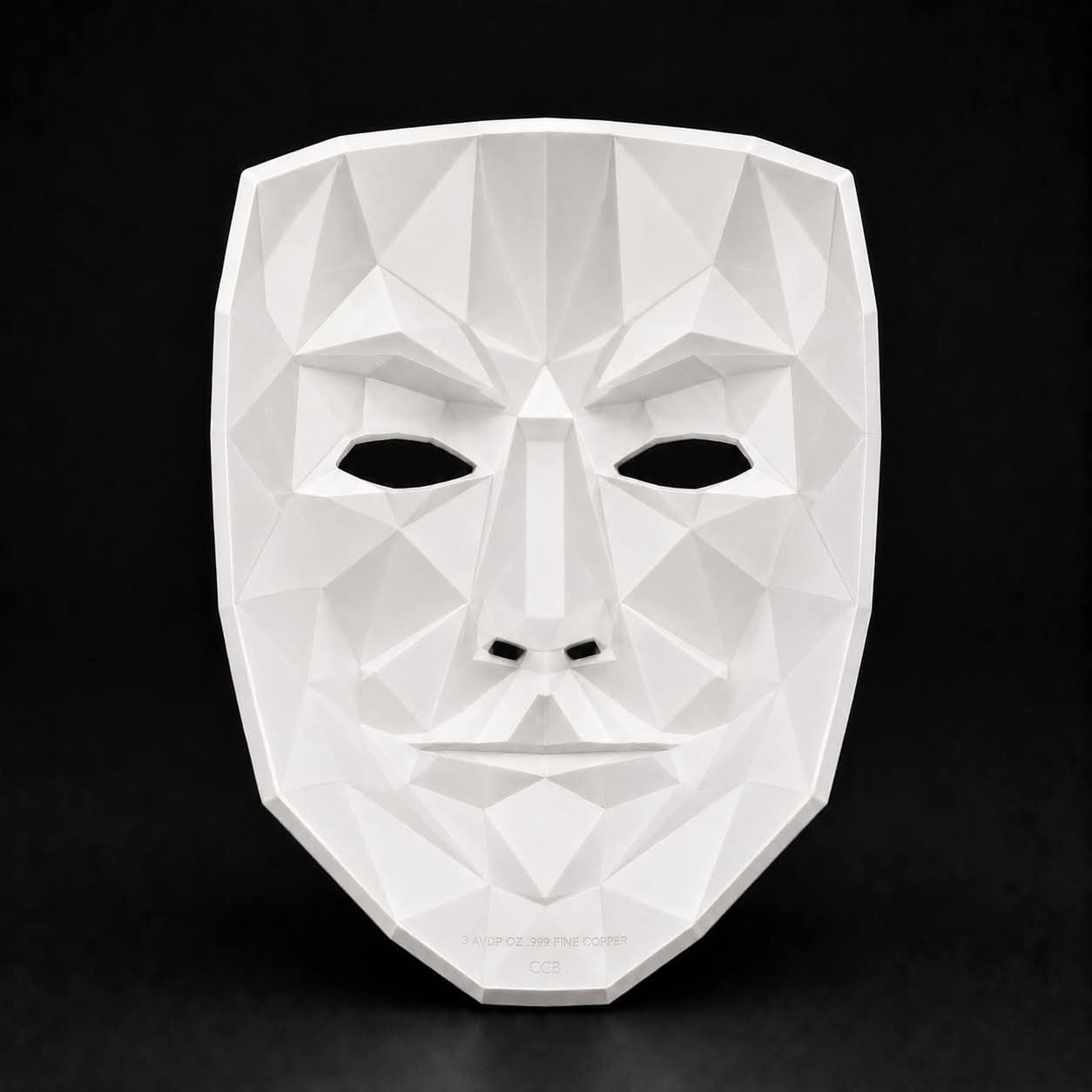 3 oz White Guy Fawkes Stackable Copper
