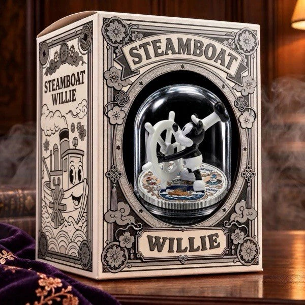 2026 Steamboat Willie Figurine 1oz .999 Copper Silver Plated
