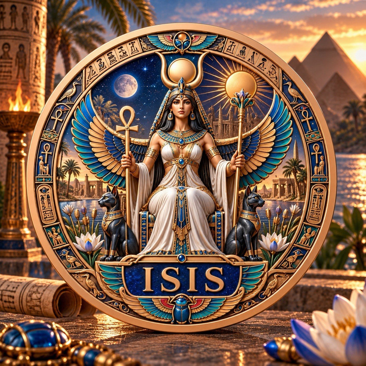 2026 Egyptian Mythology Gods Series: Isis 5oz Copper Round