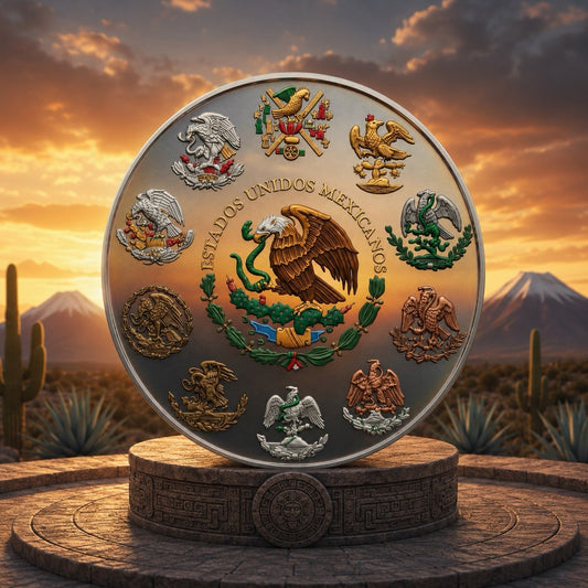 Silver libertad under Mexican Sun Icon