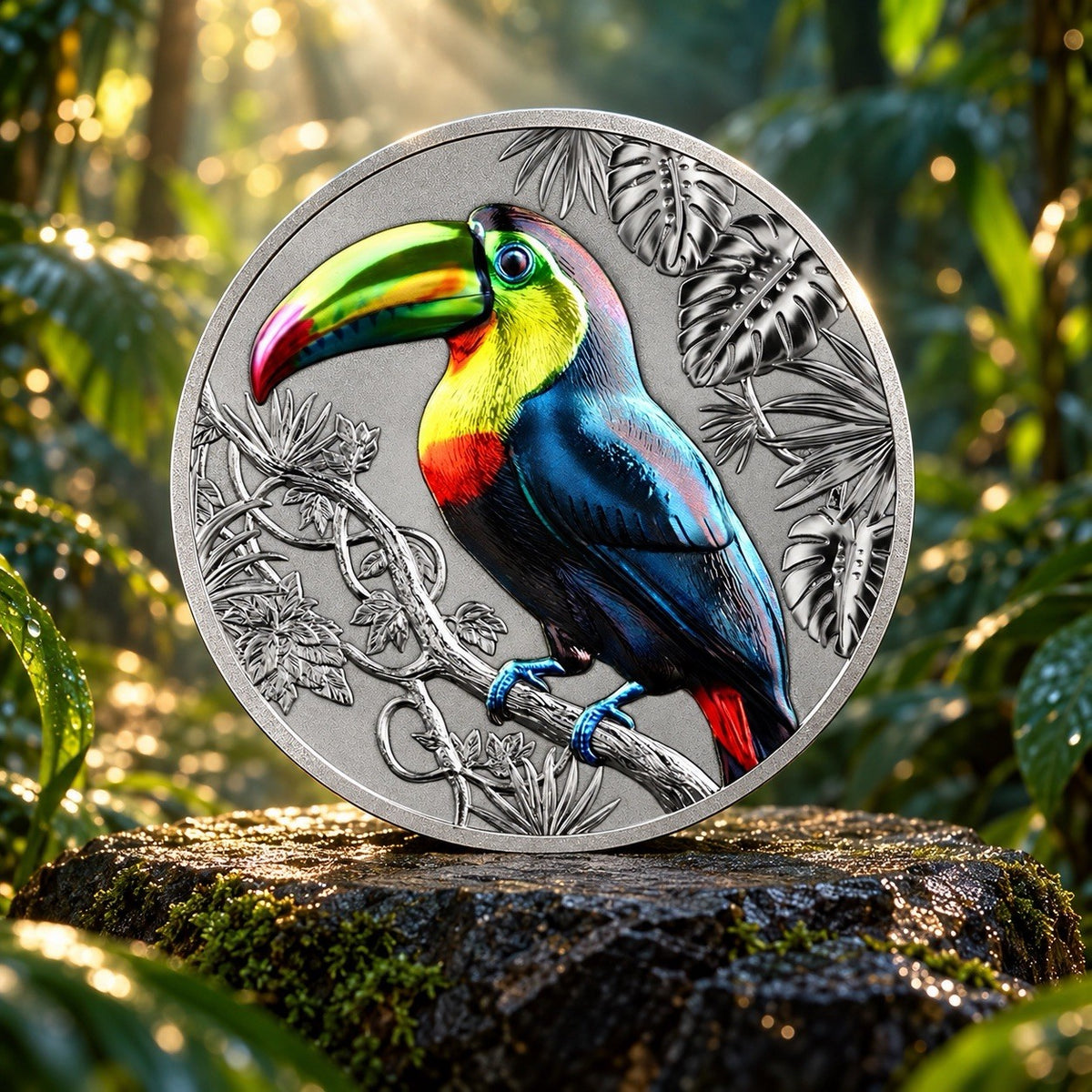 2026 Niue Germania Mint Rainbow Toucan 2oz Silver Coin (PRE-ORDER)