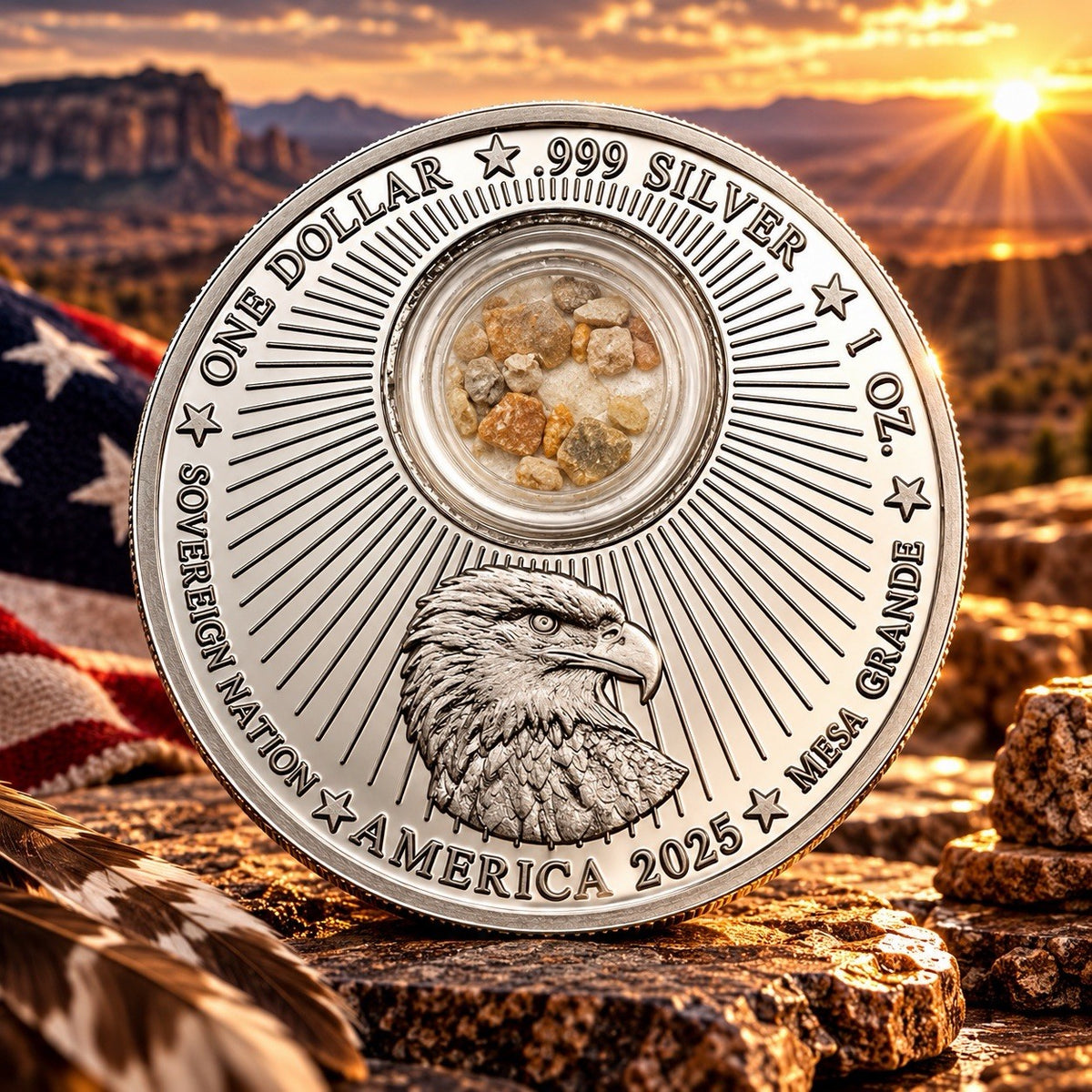 2025 Mesa Grande Footsteps of Jesus Ascension 1 oz .999 Silver Coin