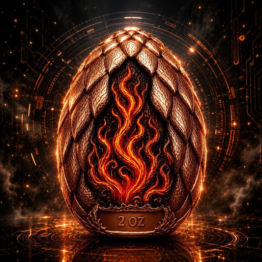 2 oz Phoenix Egg High Relief Dome Shaped Copper (PRE-ORDER)