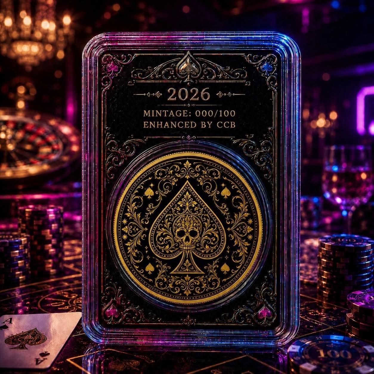 2026 ASE Ace of Spades 1 oz .999 Silver in slab