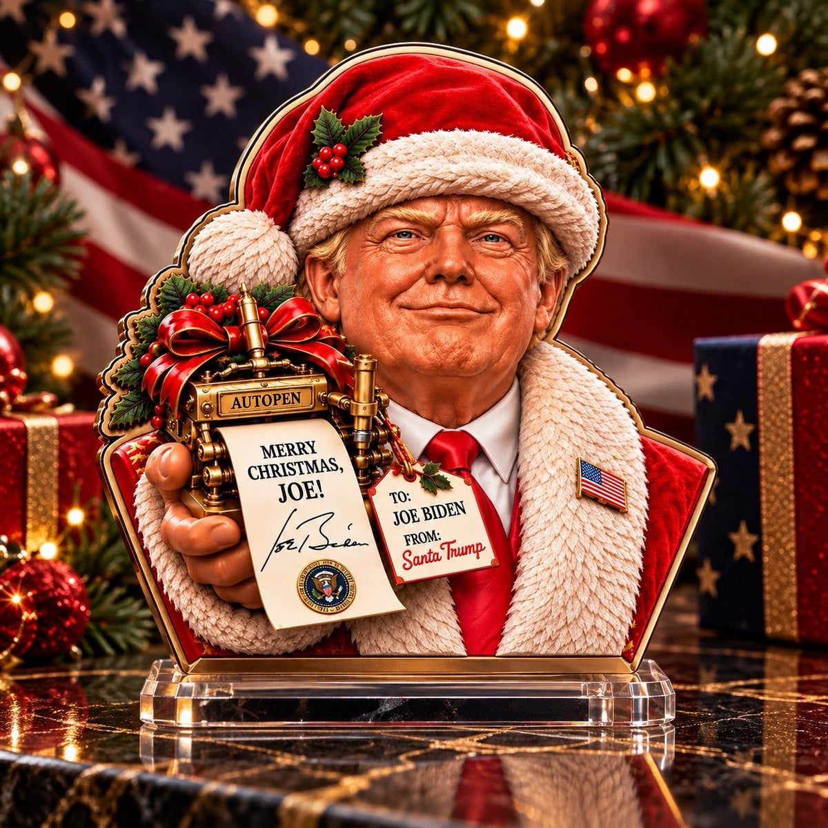 Santa Trump - A Very Special Delivery 5 oz Copper Bust Medal in Capsule