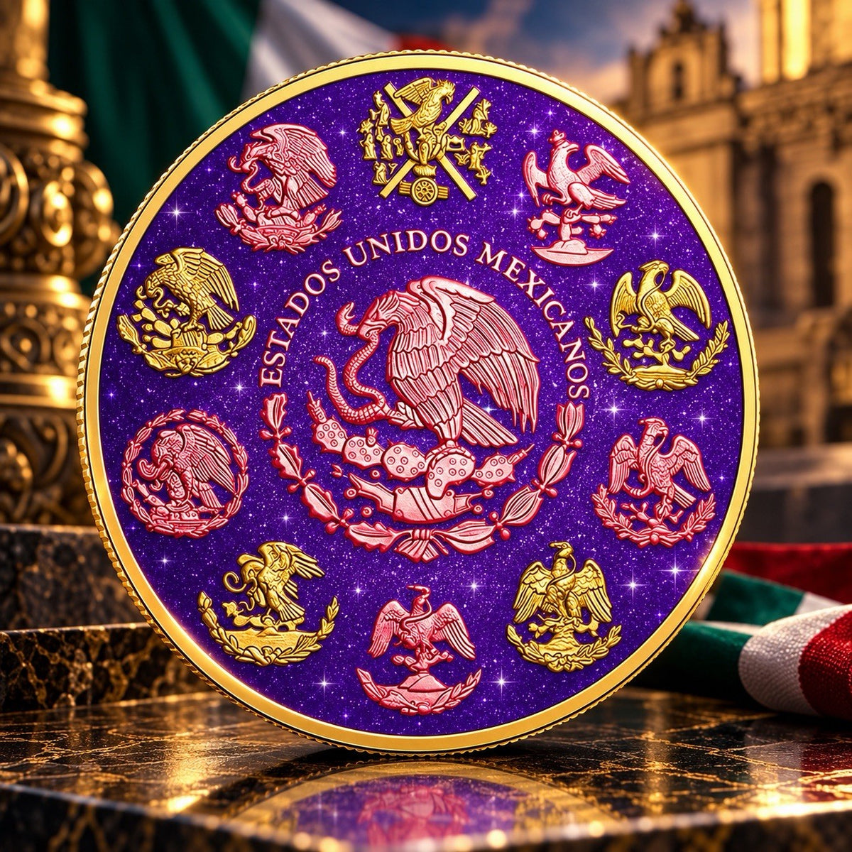 2024 Mexico Libertad Royal Amethyst Edition 1 oz Silver Coin