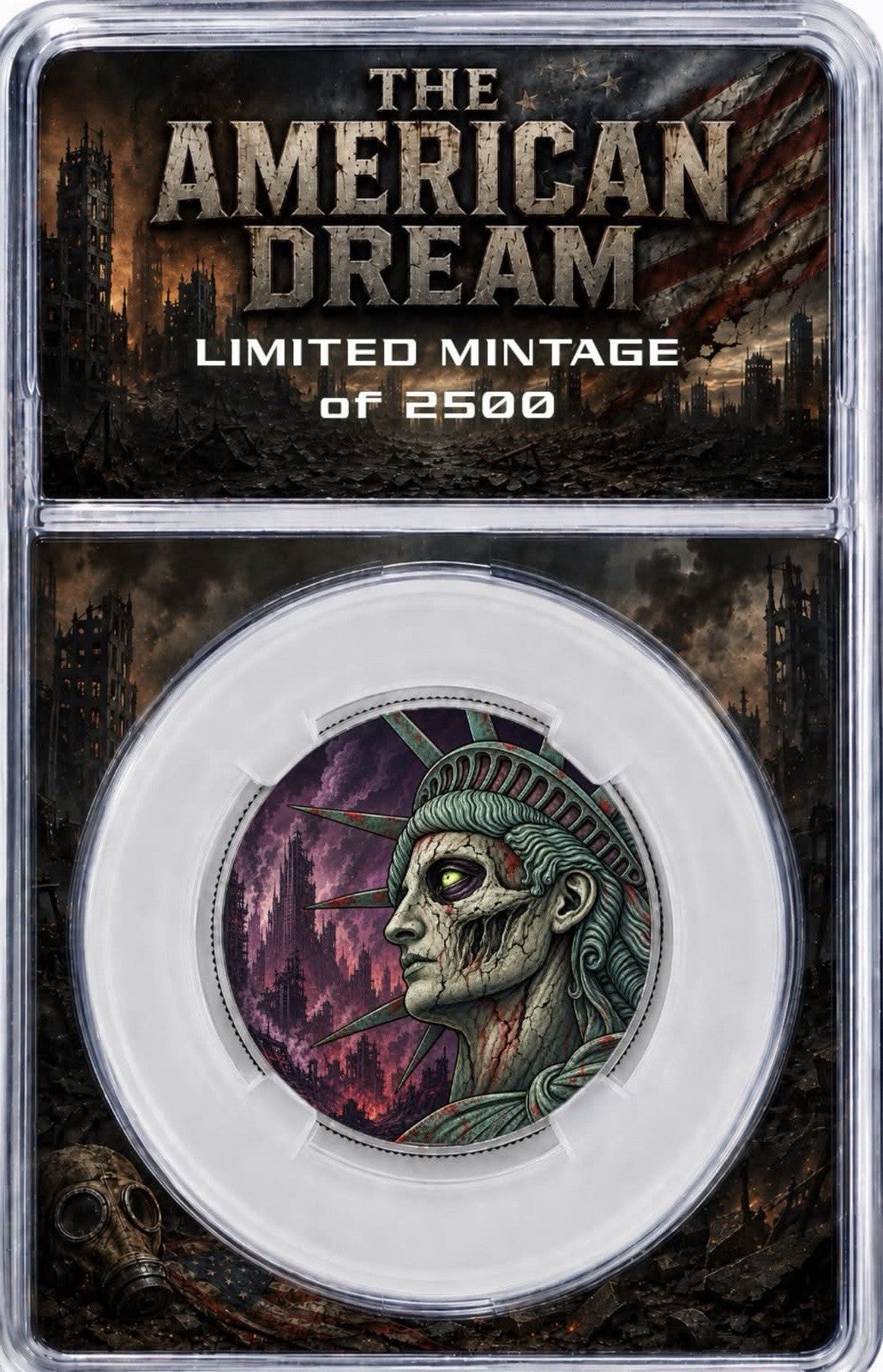 The American Dream Post Apocalyptic 2026 Half Dollar in Slab