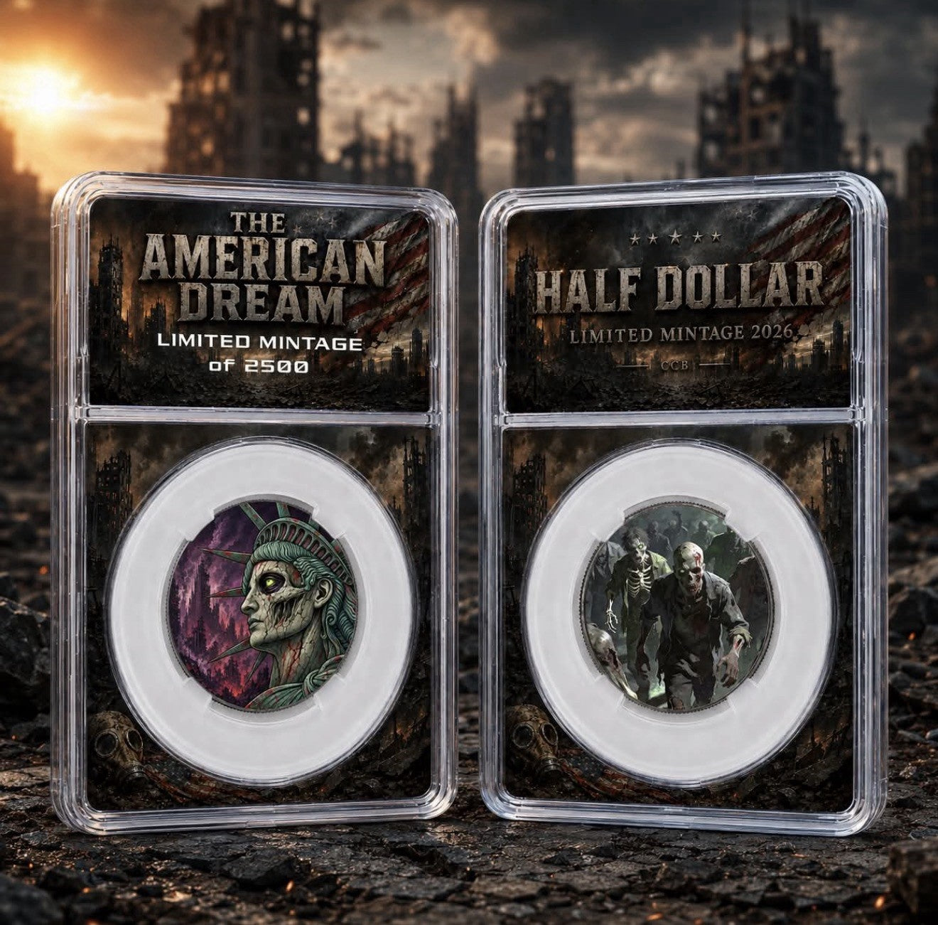 The American Dream Post Apocalyptic 2026 Half Dollar in Slab