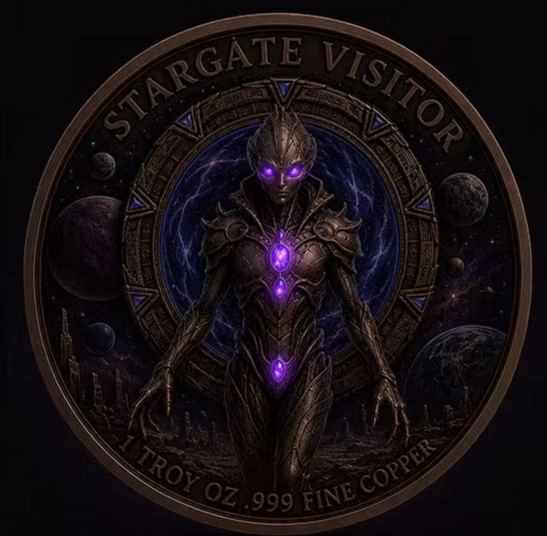 2026 Beyond the Universe: Stargate Visitor 1oz Copper Coin Glow FX
