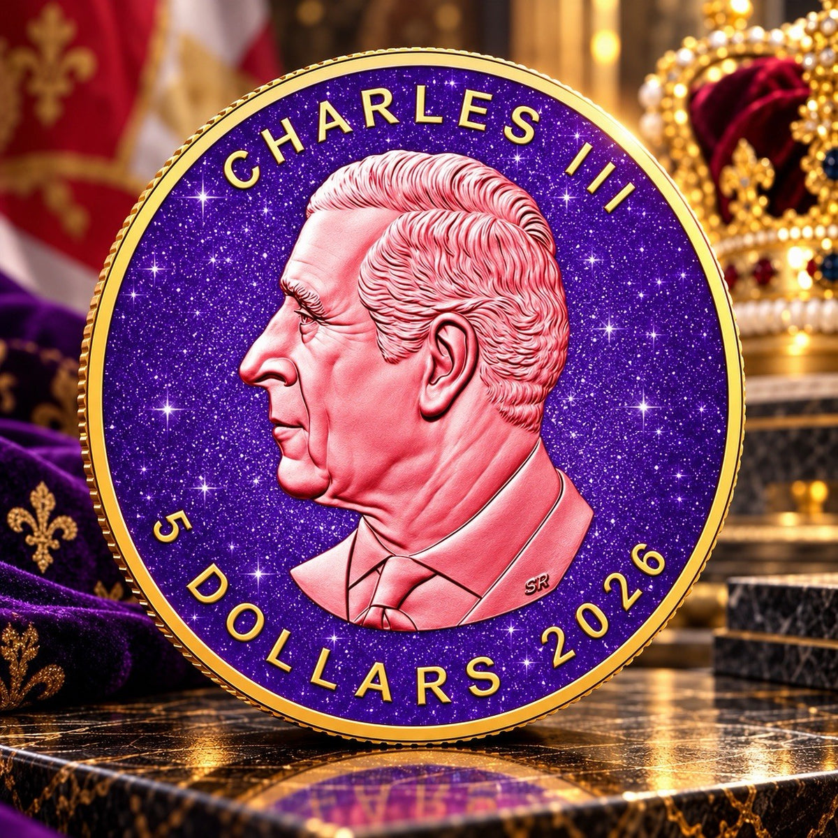 2026 Canada Maple Leaf Royal Amethyst Edition 1 oz Silver Coin