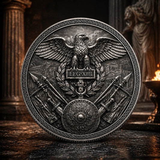 High Relief Gladiator .999 5 oz Copper Medal in box