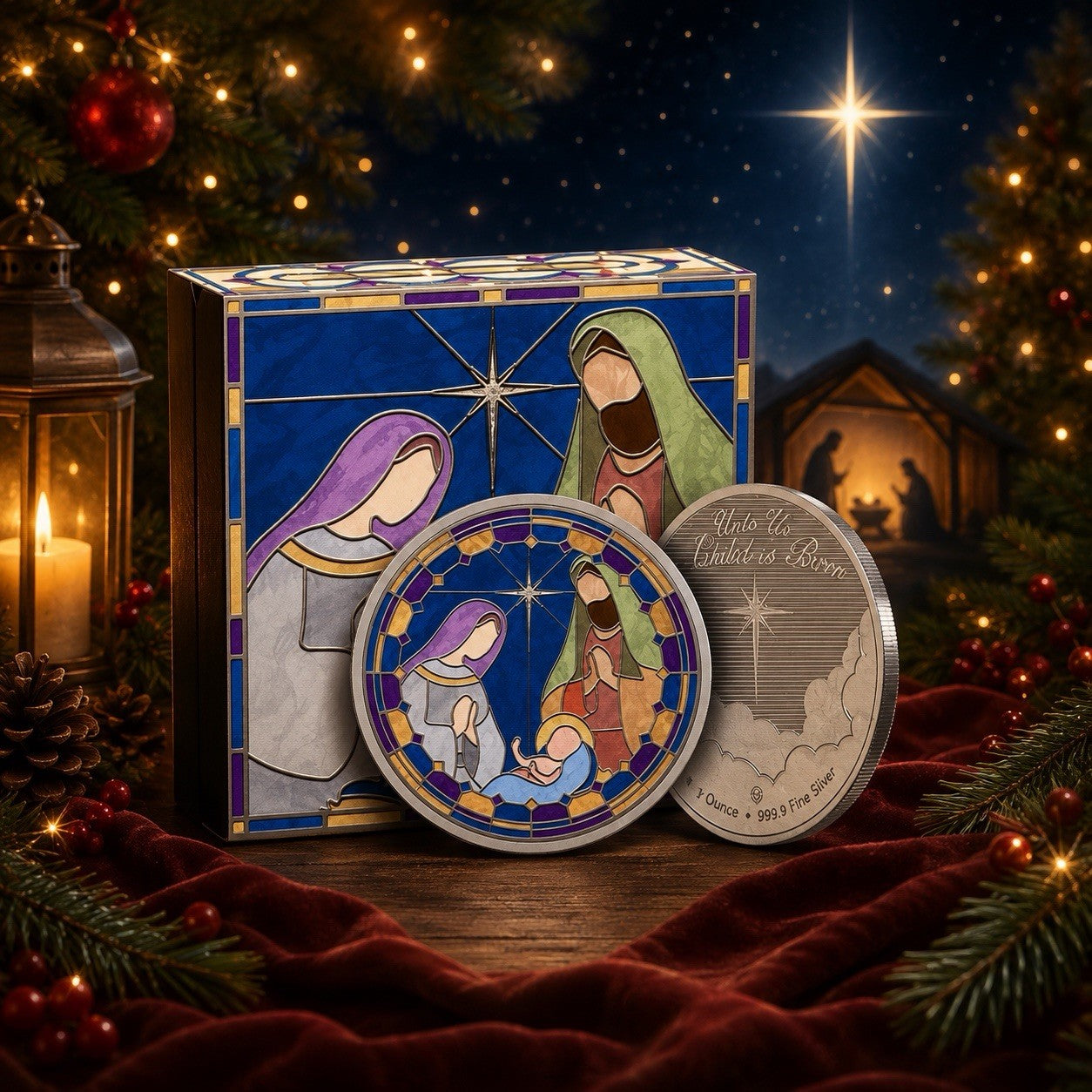 2026 Nativity 1oz Silver Coin in Presentation Case