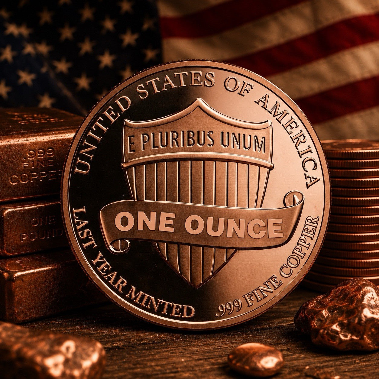 LINCOLN WHEAT PENNY - 1 OZ COPPER ROUND - BULLION