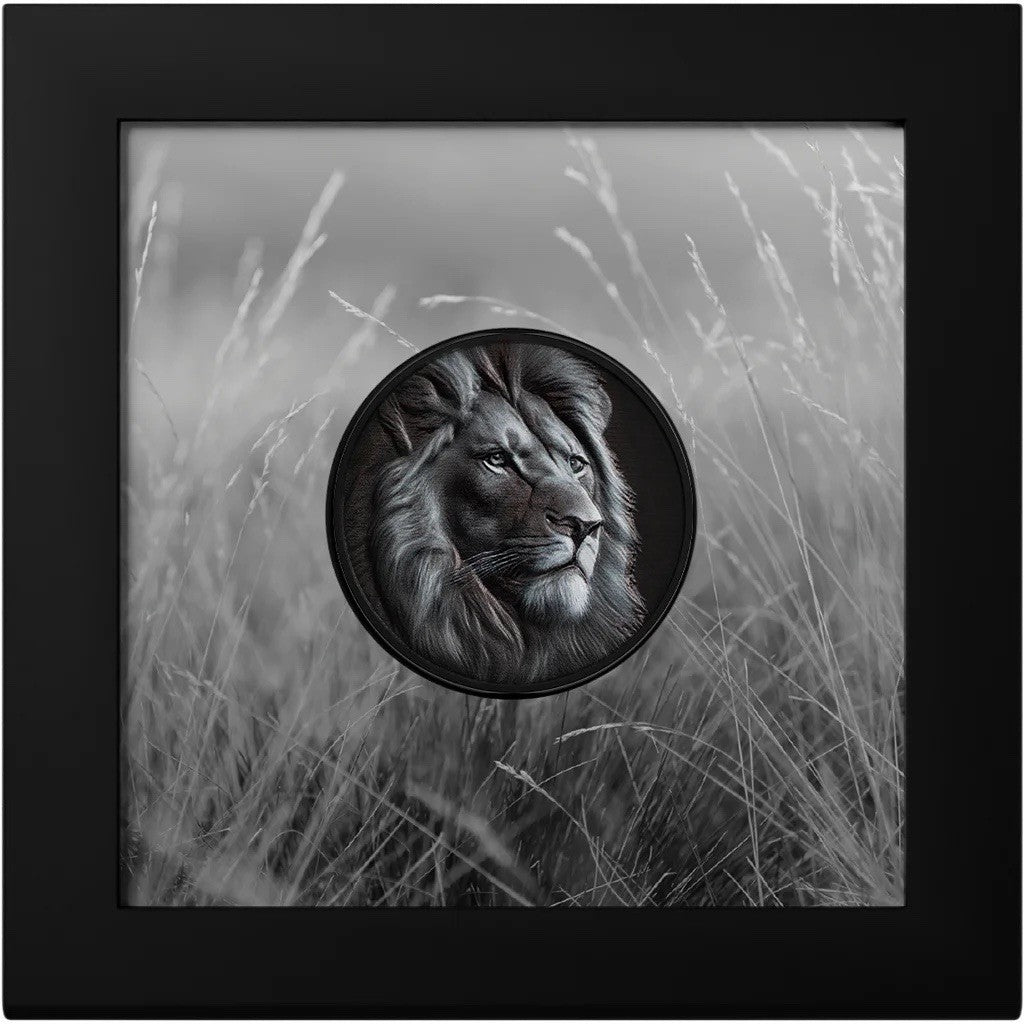 2026 Cook Islands Black and White Lion 1 oz .999 Fine Silver Coin