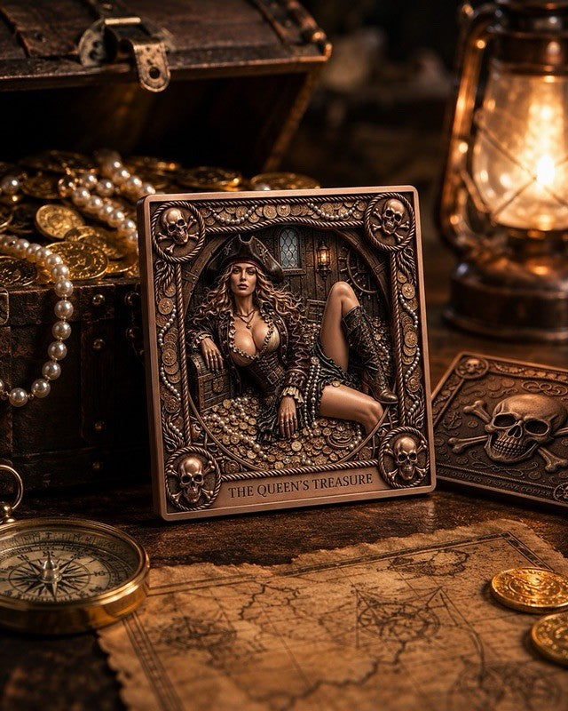 The Queen's Treasure Colorized 5 oz Copper Bar