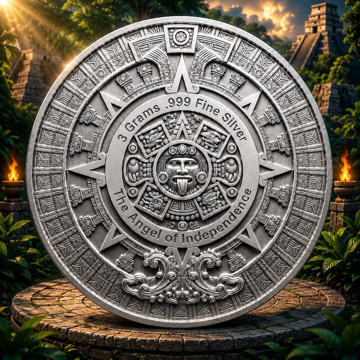 Aztec Culture Libertad 3g Silver Round
