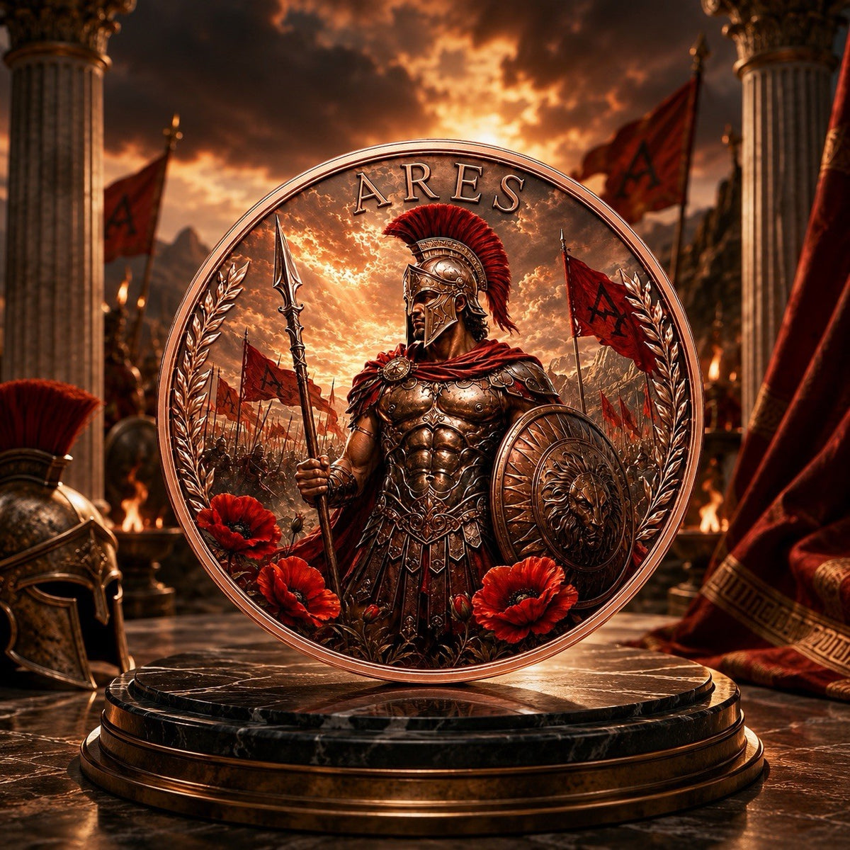 2026 Greek Mythology Series Ares 5 oz High-Relief Color Coin