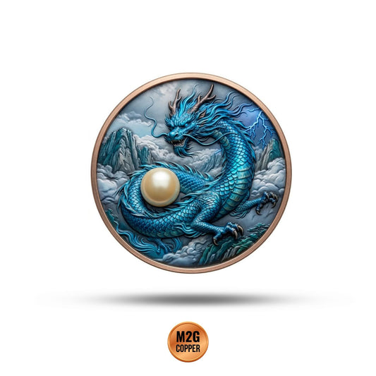 Guardian Dragon & Pearl 1 Kilo .999 Fine Copper