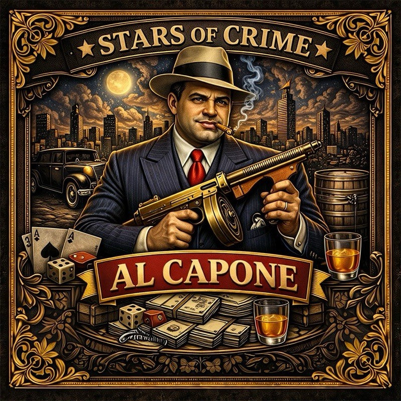 Stars of Crime - Al Capone 5 oz Copper Bar
