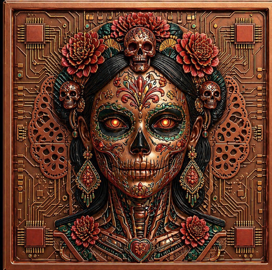 Día De Los Muertos Cyber Skull