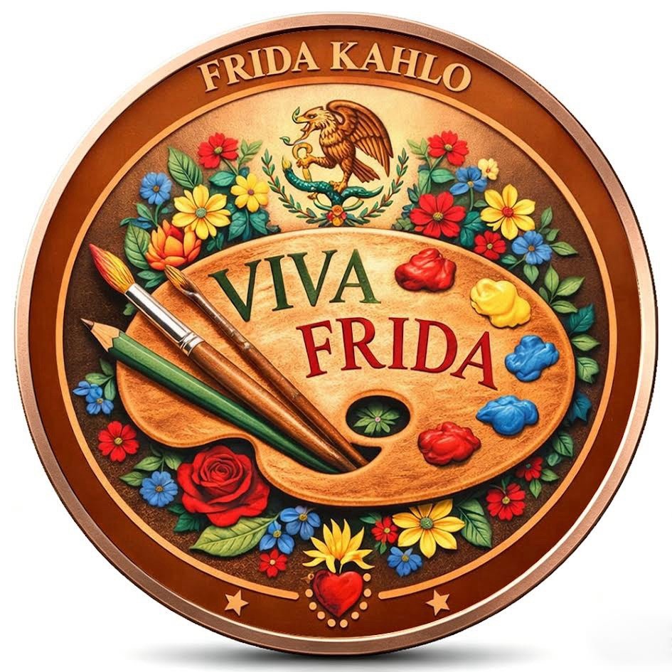 Mexican Painters Series - Frida Kahlo HR 1 oz Copper Medal