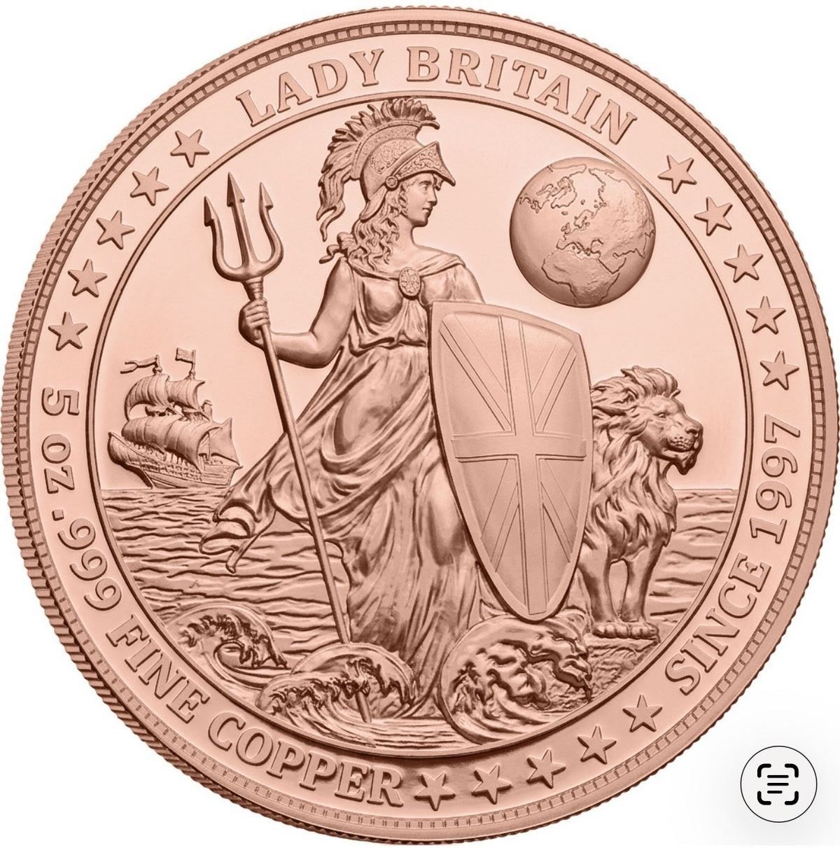 2026 Liberia Five Continents Bullion Icons 5 x 5 oz Copper Coin Set