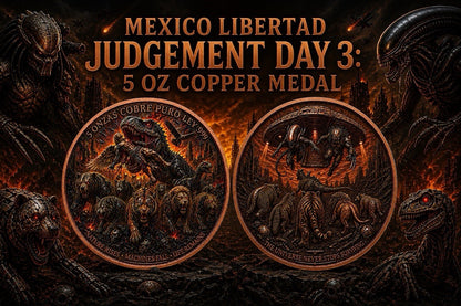 Mexico Libertad Judgement Day 3: Machines Fall 5 oz Copper Medal