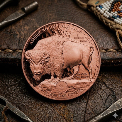2026 Sioux Nation American Gold Buff 250 Ann Tribute 5oz Copper Coin