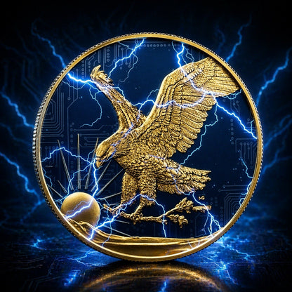 1 oz 2025 Colorized American Eagle ASE Tesla .999 Silver