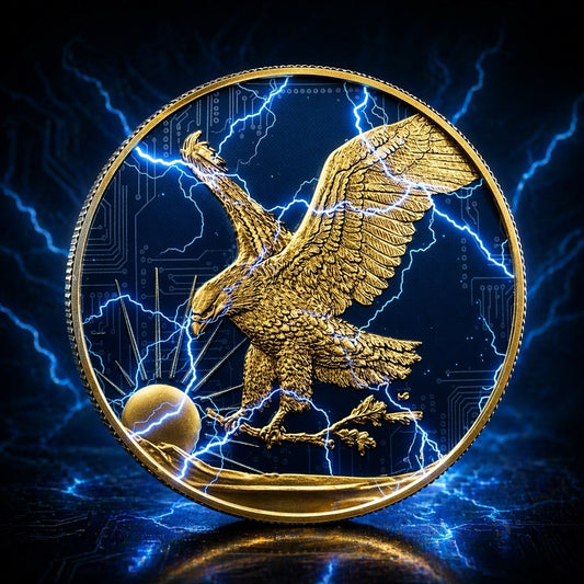 1 oz 2025 Colorized American Eagle ASE Tesla .999 Silver
