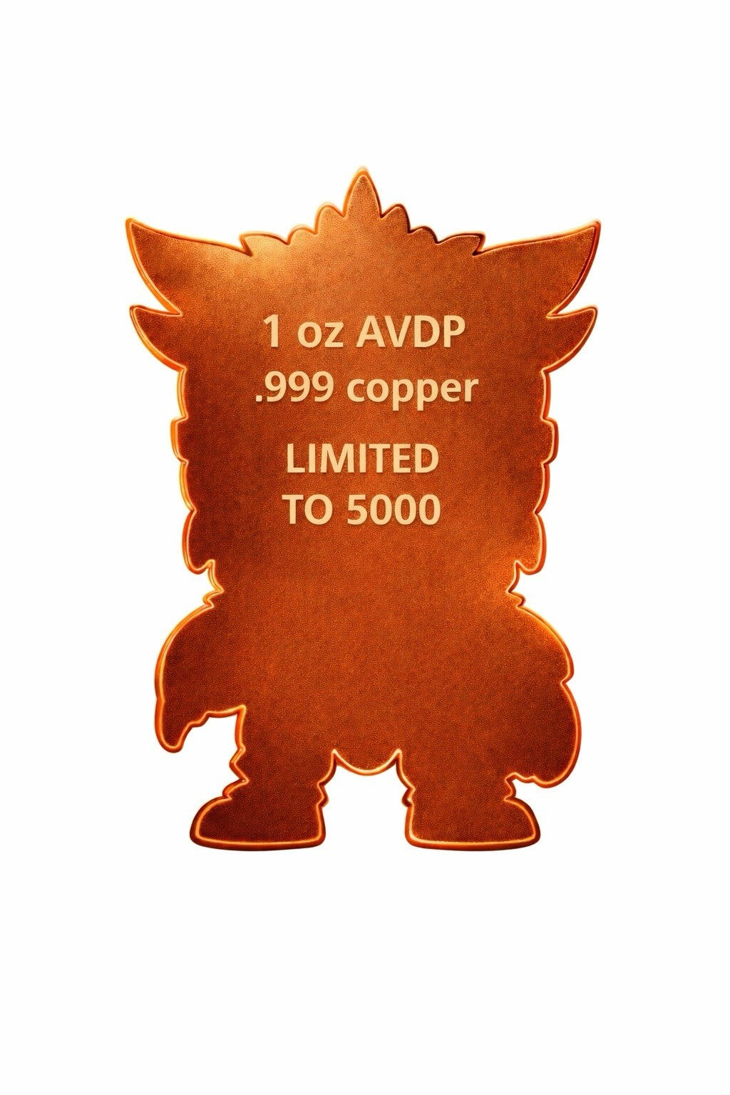 Aztecito Warrior Shaped Colorized 1 oz Copper Medal