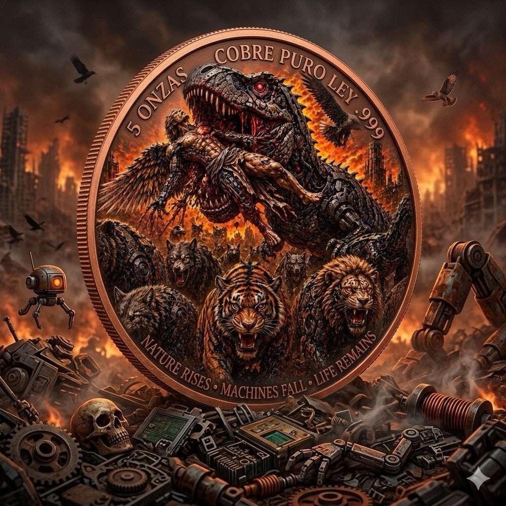 Mexico Libertad Judgement Day 3: Machines Fall 5 oz Copper Medal