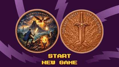 A Hero's Journey Colorized 5 oz Copper Round