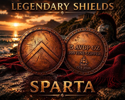 Legendary Shields Sparta 5oz Copper Shield