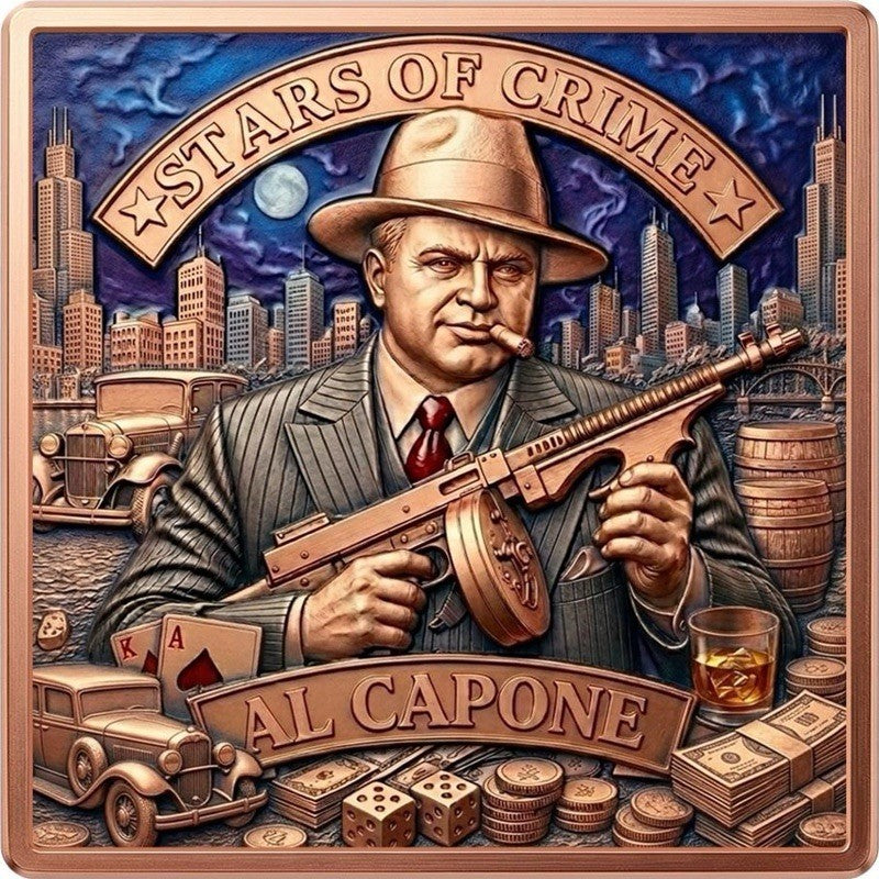 Stars of Crime - Al Capone 5 oz Copper Bar