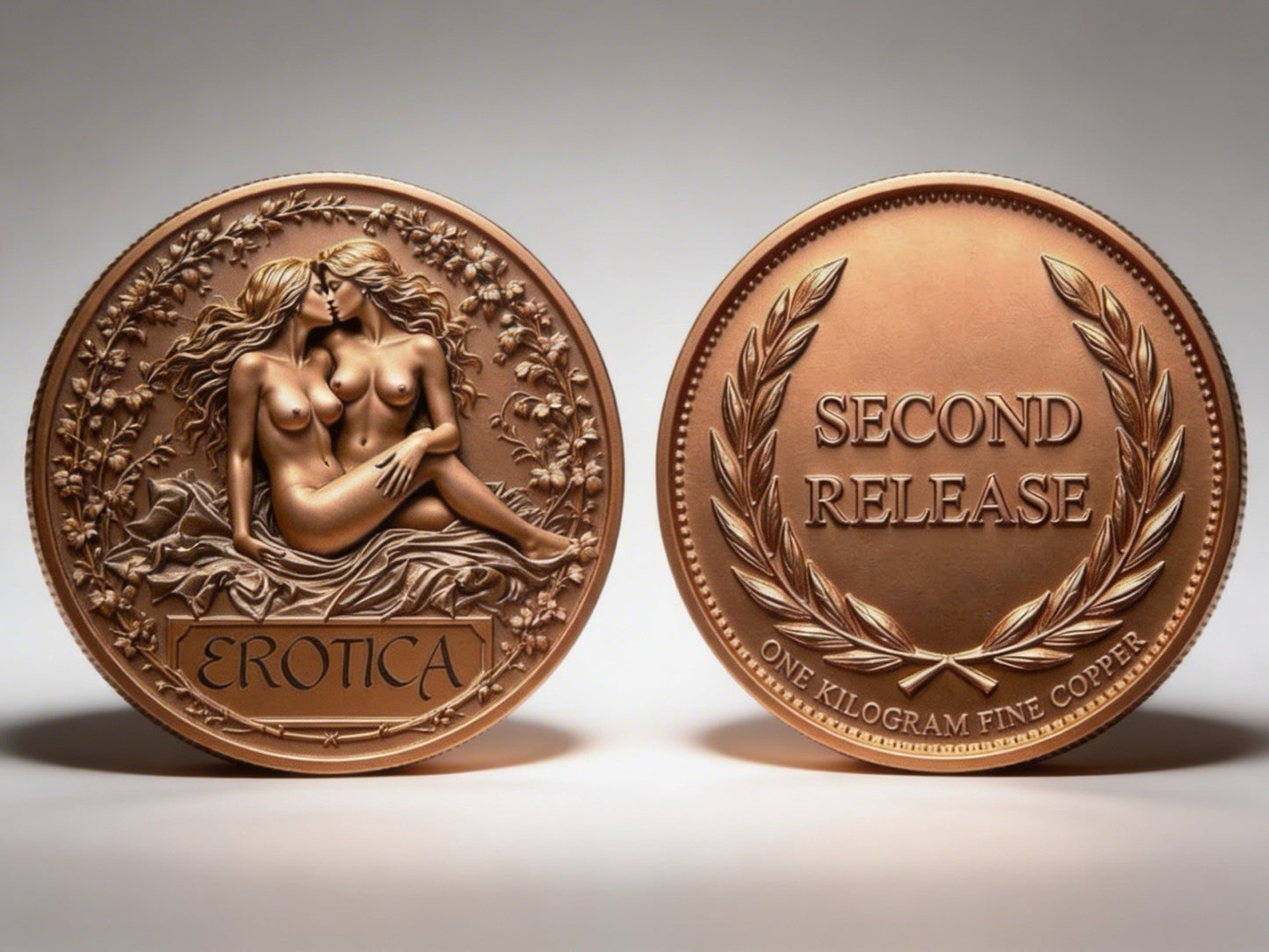 Erotica 2nd Release Low Mintage1 Kilo Copper Round!