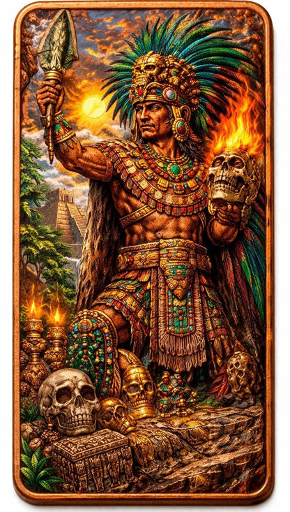 Aztec Ritual Colorized 5 oz Copper Bar