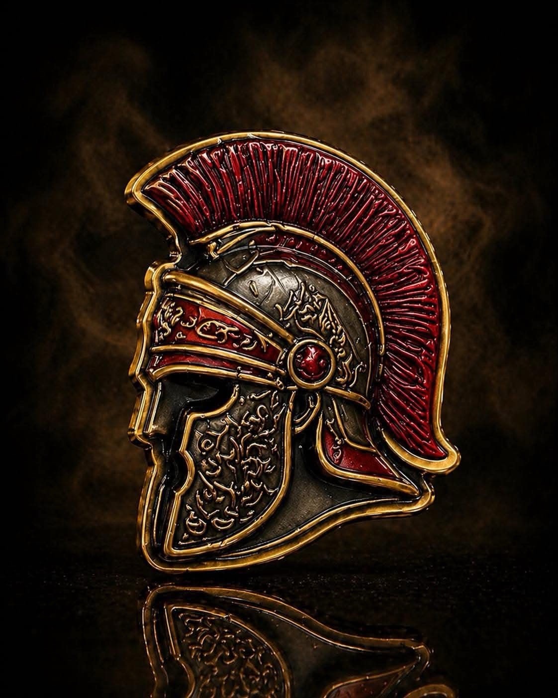 5 oz SPQR Roman Helmet Colorized .999 Copper Medal in box