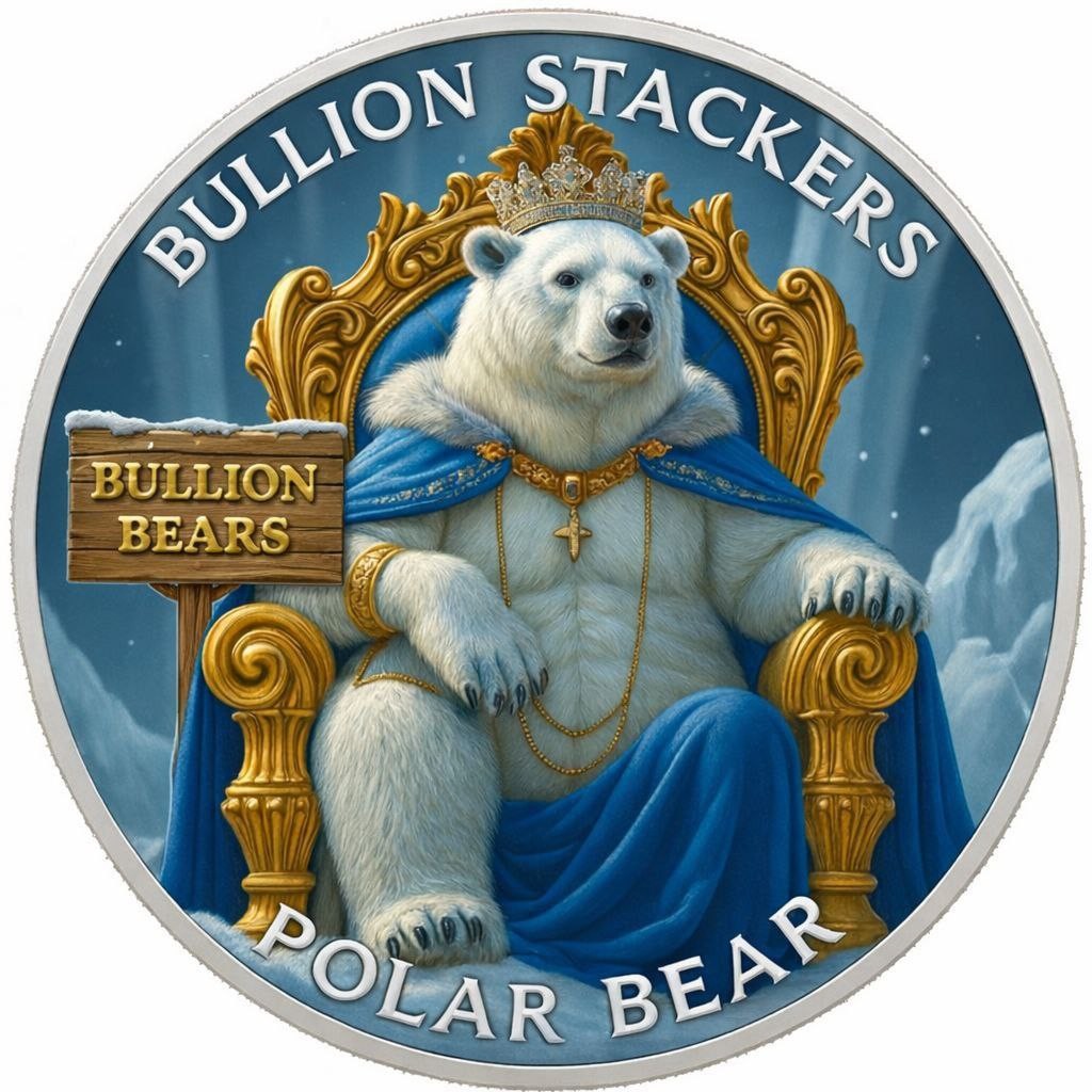 Bullion Stackers Polar Bear Colorized 1 oz Copper Round