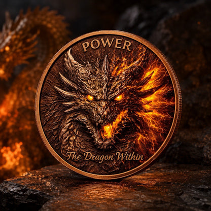 Dragon Virtues Power - The Dragon Within 1 oz Copper Round