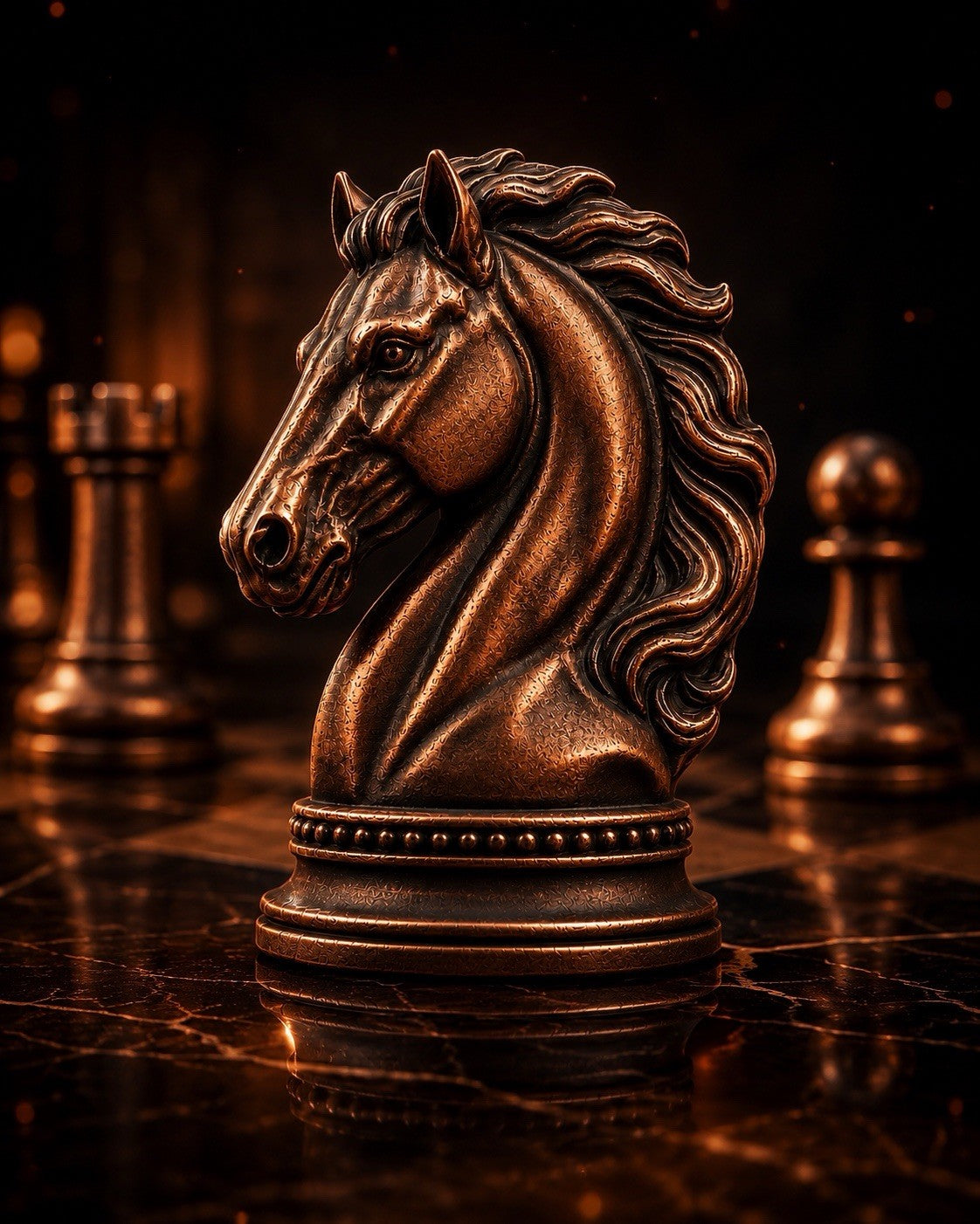 The Knight .999 5oz  Copper Shaped Bar Series: Chess