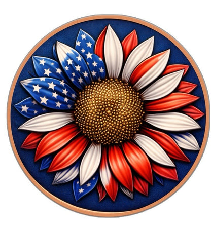 Freedom Flower Colorized 5 oz Copper Round