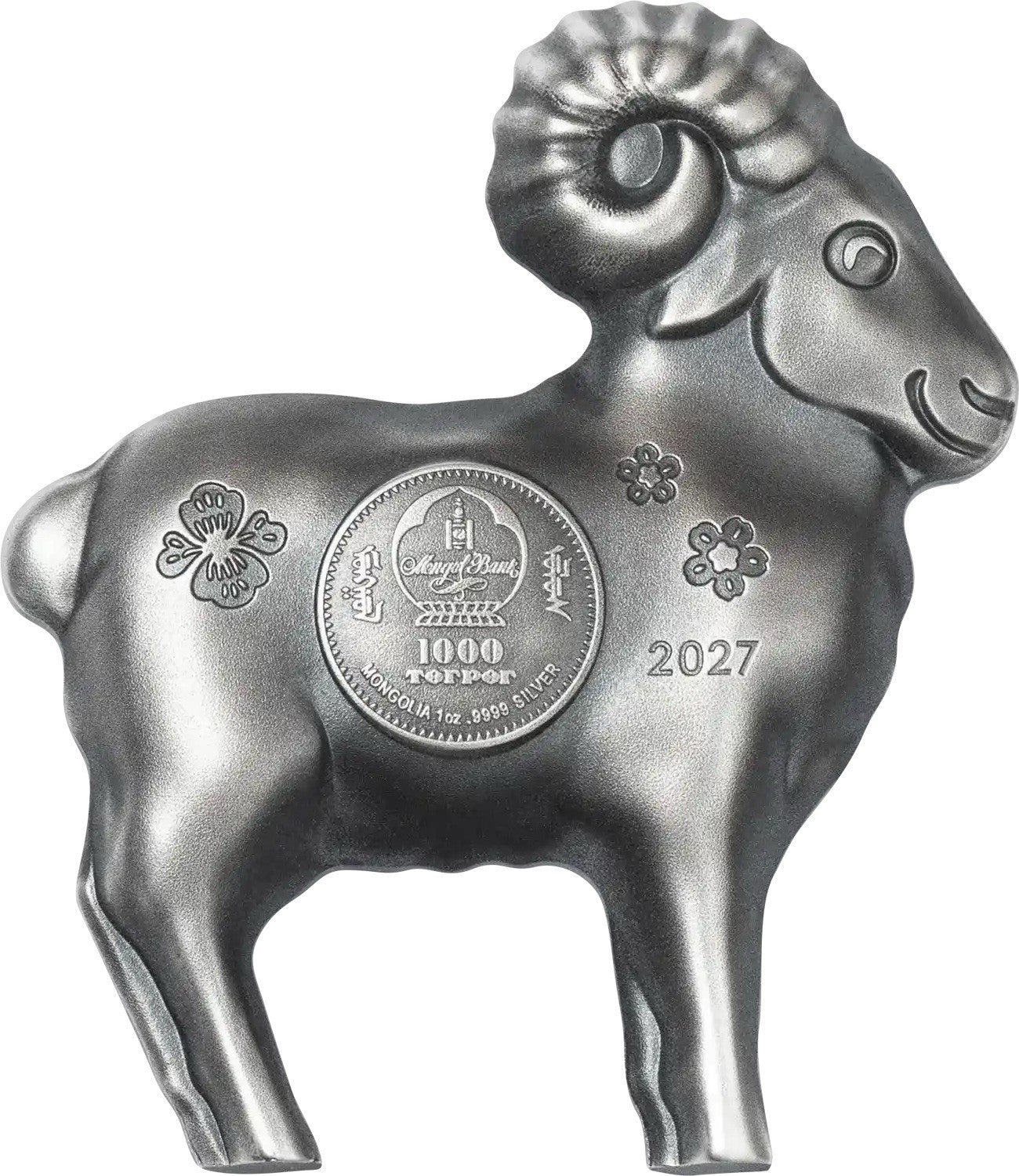 2027 Mongolia Lunar Year Fluffy Sheep 1 oz Silver Coin (PRE-ORDER)