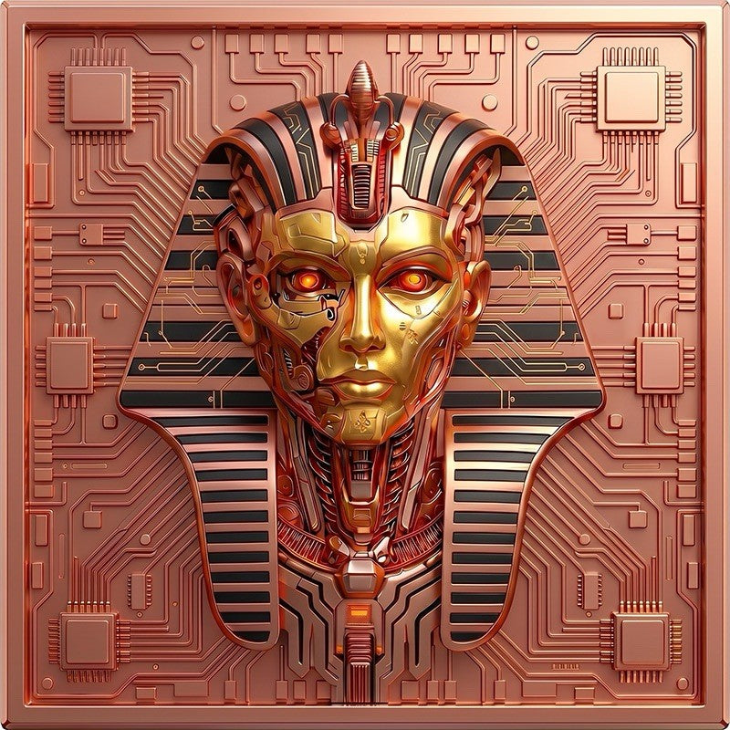 Future in the Past Egypt - Tutankhamun 5 oz Copper Medal
