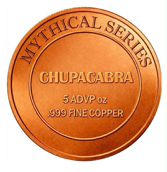 Mythical Creatures Chupacabra 5oz 999 Copper Round