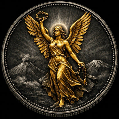 Libertad Angel of Independence Tribute Colorized 1/10oz Silver Round